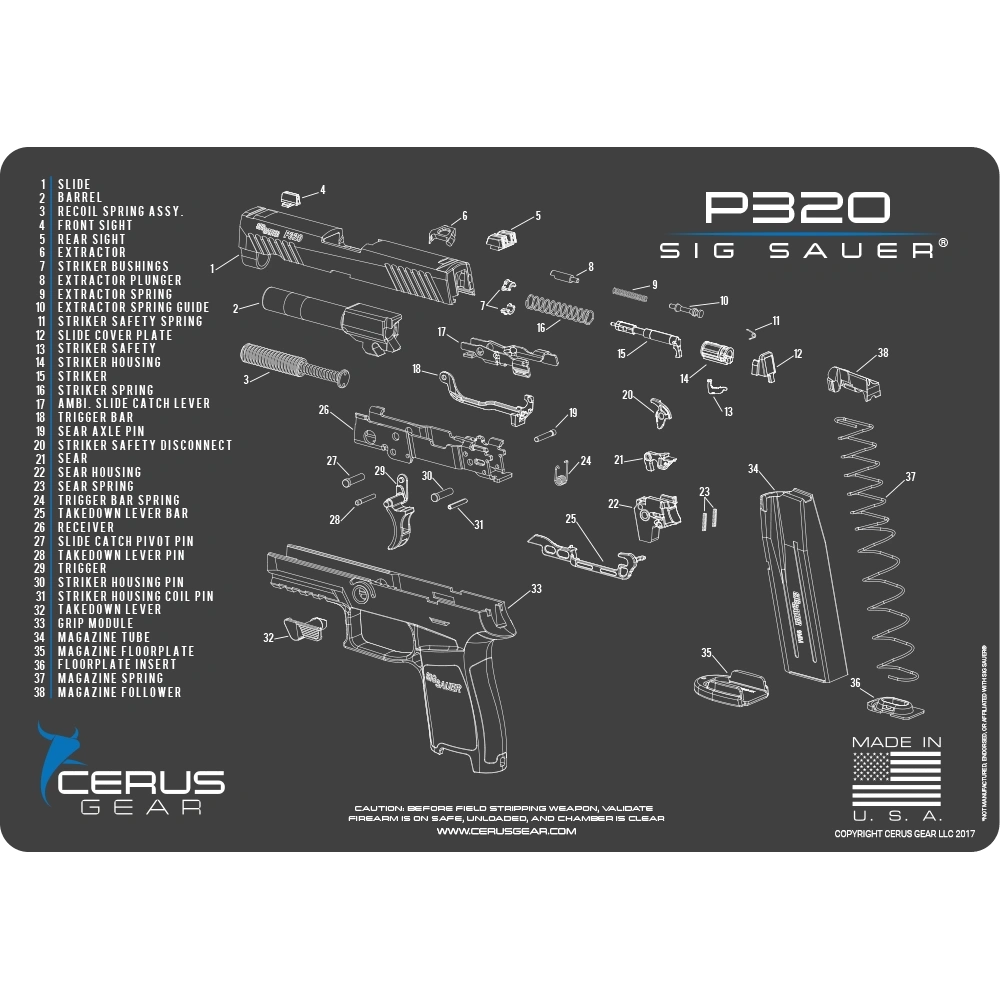 SIG-P320-SCHEMATIC-CLEANING-MAT